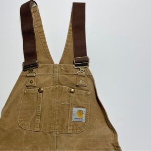 Carhartt R01 Double Knee Overalls Mens 34x32 Brown Duck Canvas Dungaree Bibs